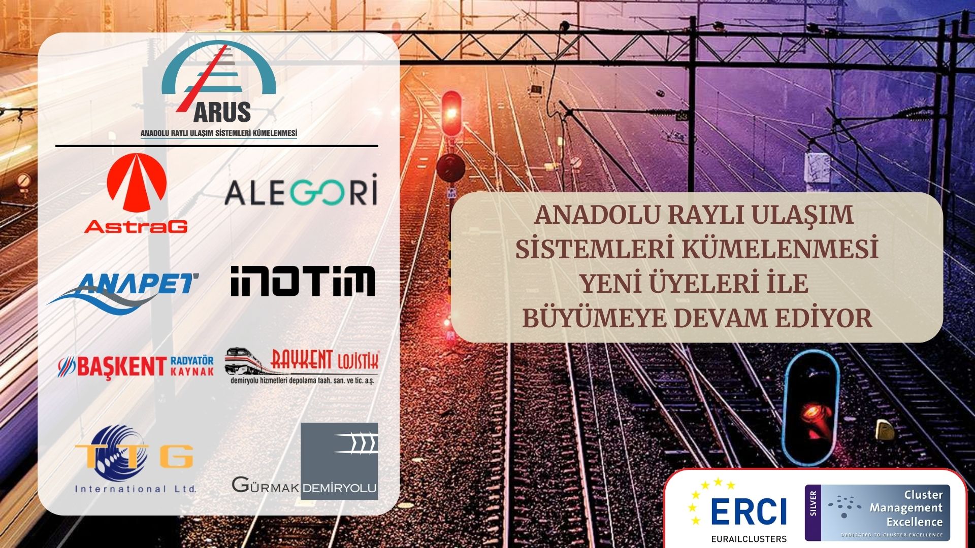 Anadolu Raylı Ulaşım  Sistemleri Kümelenmesi Yeni Üyeleri İle  Büyümeye Devam Ediyor