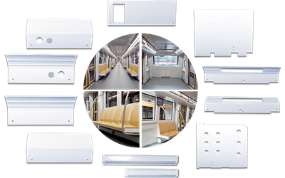 Metro Araçları İçin İç Trim Parçalar