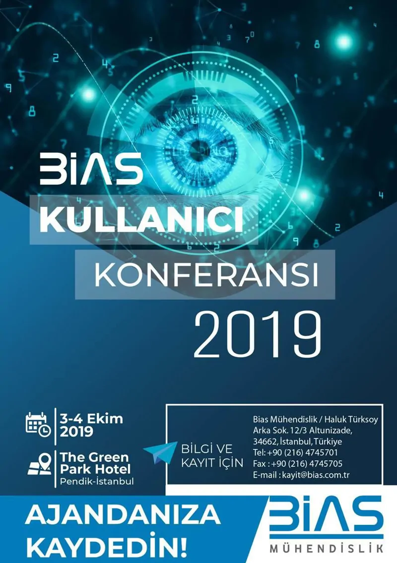 BIAS Kullanıcı Konferansı, 3-4 Ekim 2019, The Green Park Hotel, Pendik-İstanbul