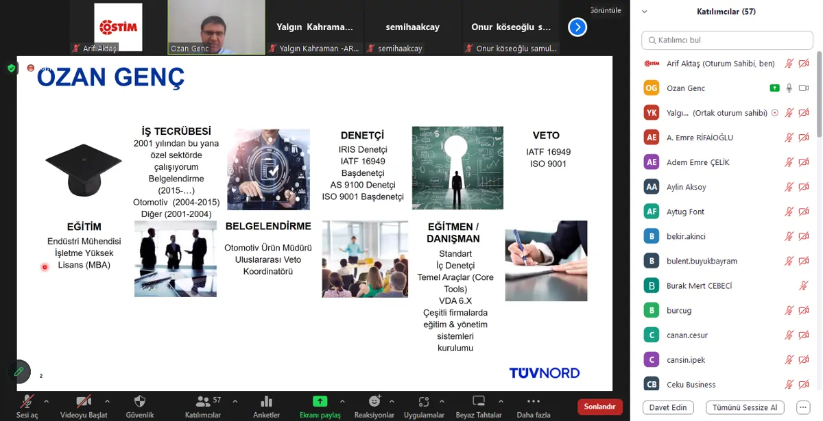 IRIS BİLGİLENDİRME WEBİNARI GERÇEKLEŞTİRİLDİ