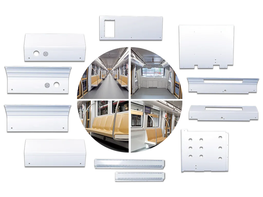 Metro Araçları İçin İç Trim Parçalar
