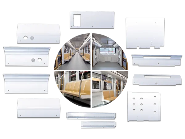 Interior Trim Parts for Metro Vehicles
